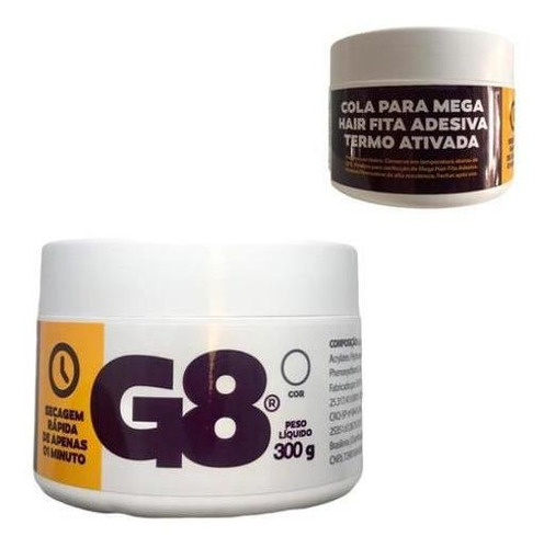 Gel Cola Tranparente Fabricar Fita Adesiva Megahair  G8 300g