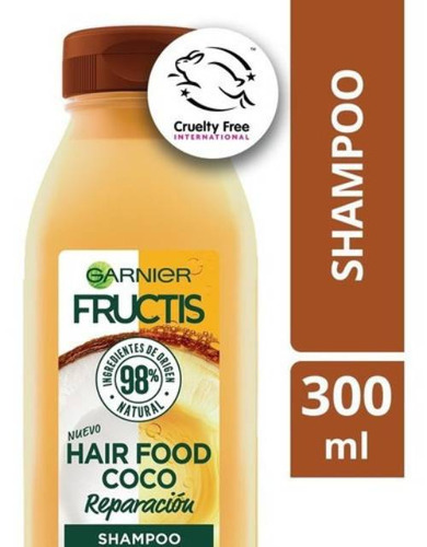 Shampoo Fructis Hair Food Coco Reparación 300 Ml