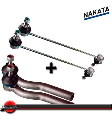 Kit Terminais Direção + Bieletas Honda Fit 04/08 Nakata