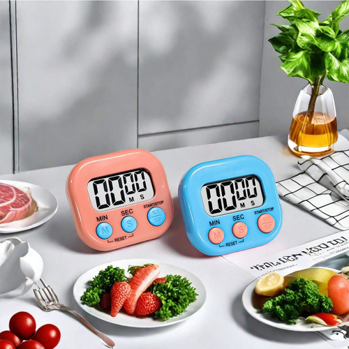 8p Temporizador Cocina Digital Huevo Timer Cronómetro Alarma Blanco
