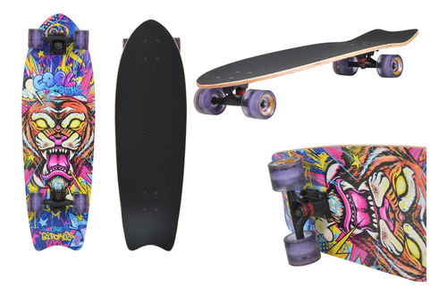 Patineta Skate Longboard 83 Cm Antideslizante Maple 8c Truck