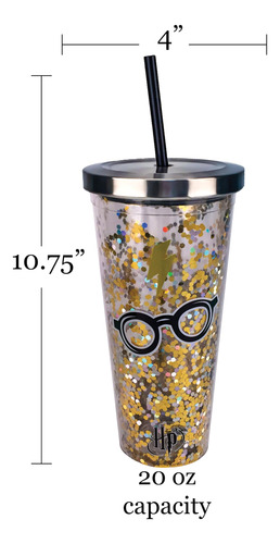Vaso Harry Potter Spoontiques 20 Oz Acrílico Dorado Brillant Harry Potter