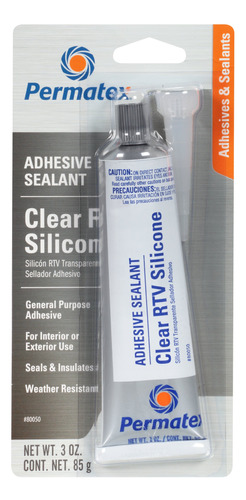 Sellador Adhesivo Silicona Rtv Transparente 7,25 Oz Can 6 3