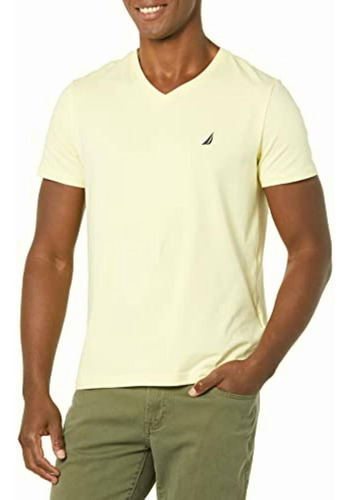 Nautica Playera De Manga Corta Para Hombre Con Cuello En V,