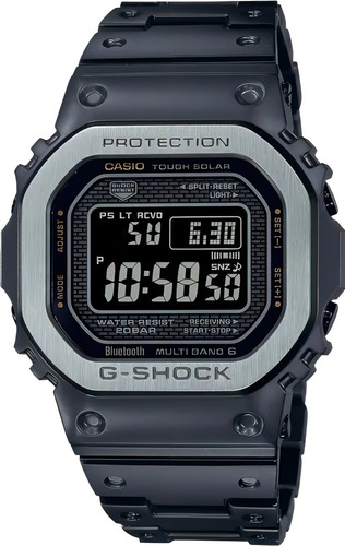 Reloj Casio G-shock Tough Solar Original Para Caballero Ew Color de la correa Negro mate Color del bisel Gris claro Color del fondo Negro