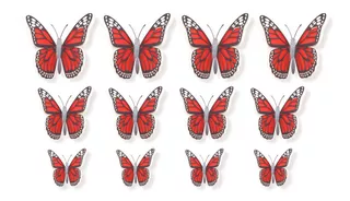 Calcomanía De Pared Colorida Mariposa 3d
