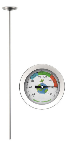 Termómetro De Suelo Para Compost De Acero Inoxidable Que Mid