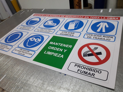 Cartel De Obra - Seguridad 100x66 - Plastico