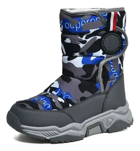 Botas De Nieve Impermeables Para Niños, Zapatos De Algodón D