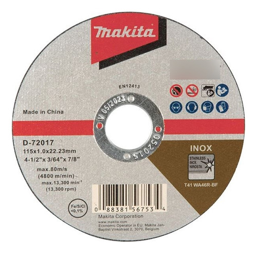 Kit C/10 Disco De Corte P/ Inox 1mm 2 Estrelas D-72017-10