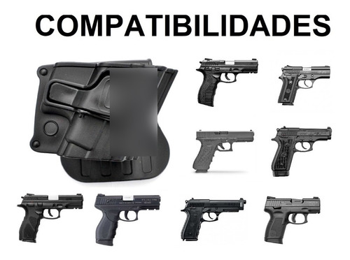 Coldre Universal Glock 17 19 23 22 25 Taurus Pt938 838 59 58