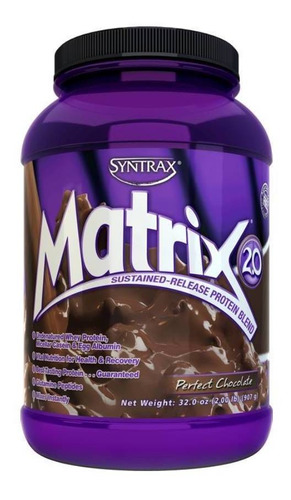 Suplemento em pó Syntrax  Matrix proteínas Matrix sabor  chocolate perfeito em pote de 907g