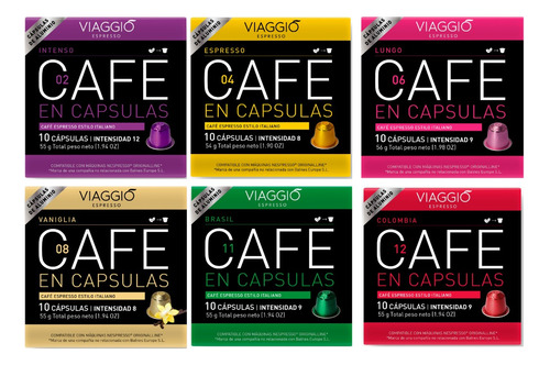 Arma Tu Pack 60 Cápsulas Café Viaggio Compatible Nespresso