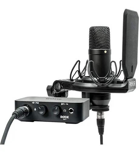 Microfone de estúdio Rode Kit NT1a+Ai1 com suporte Smr, cor Microfone de estúdio Rode Kit NT1a+Ai1 com suporte Smr, cor