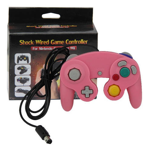 Controle Para Game Cube Nintendo Wii - Wii U Switch Pc Rosa