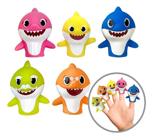 Fantoche Dedo Baby Shark - Marionetas con dedos Babyshark