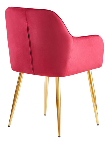 Silla De Comedor Dapri D-047 Color Fiusha Lisa Rojo Rojo