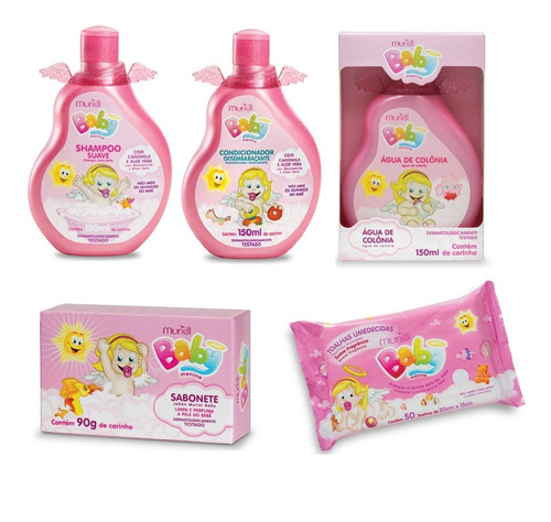 Imagem 1 de 7 de Kit Muriel Baby Menina - 5 Produtos