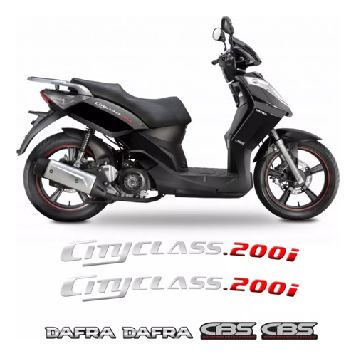 Adesivo M1 Faixa Logo 3d Cityclass 200 I + Dafra + Cbs Moto