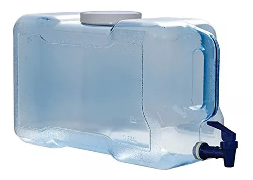 Bidón de agua reutilizable de For Your Water, 5 galones, de plástico, sin  BPA, con tapa de rosca, 10.75 pulgadas de diámetro x 19.5 pulgadas de alto