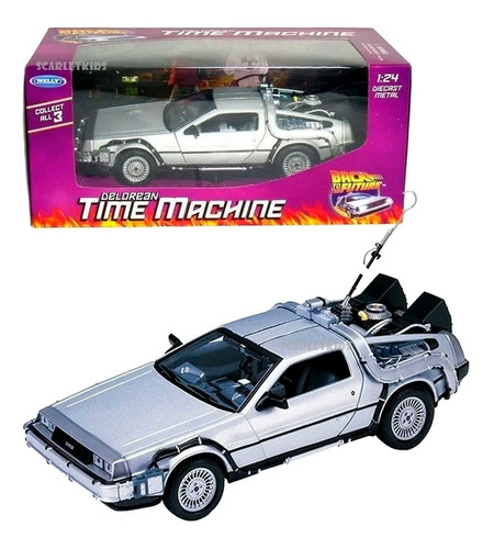 Delorean Time Machine 1/24 Back To The Future Die Cast