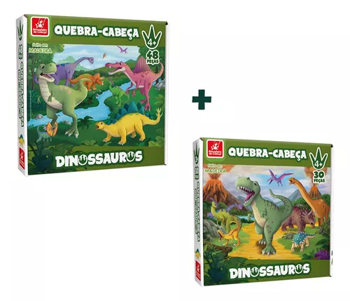 Quebra Cabeça Dinossauro Infantil Criança Dino T Rex 48 Pc