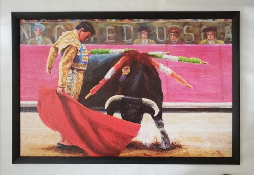 Juego De 2 Cuadros Toros