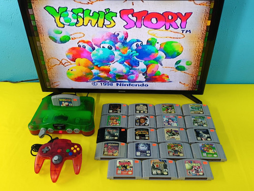 Consola N64 Nintendo 64 Transparente Con 1 Control Y 1 Juego (Usado)
