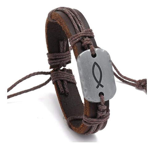 Caiyao Signo Del Pez Pulsera De Cuero Para Hombre Pulsera Re