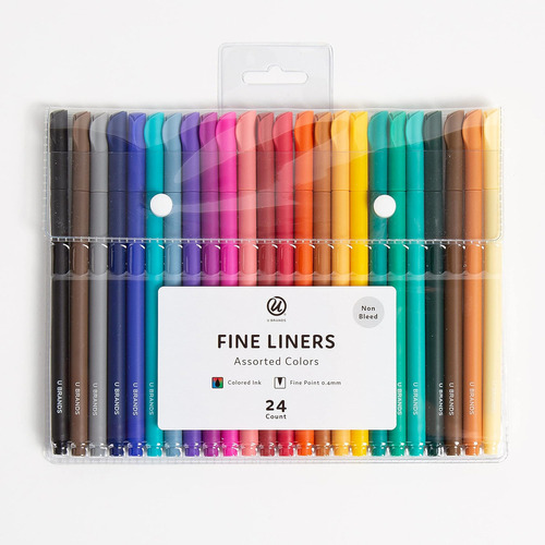 U Brands Rotuladores Punta Fina, Tinta Colores Surtidos, 0,5