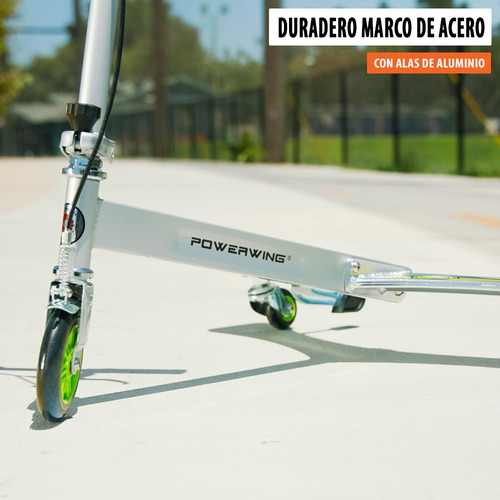 Razor Powerwing - Roller Scooter para crianças que estão começando. Cor Prata/Verde Dlx