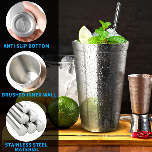 Tazas De Acero Inoxidable De Linall, 18 Oz Shatterproof Port