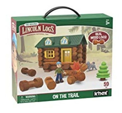 Lincoln Logs-on The Trail Building Set-59 Piezas-real Wood L