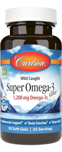 Super Omega 3 1200 Mg Carlson 50 Cápsulas