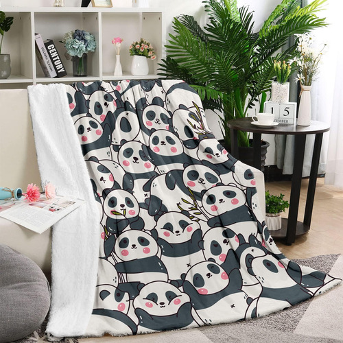 Manta Con Estampado De Panda Para Niños, Linda Manta De Fran