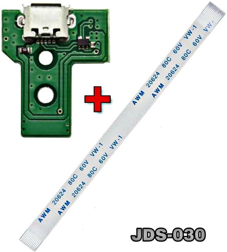 Placa Usb Para Controle Ps4 Jds 030 + Cabo Flat 12 Vias