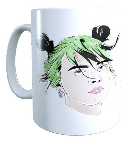 Taza Tazón Diseño Billie Eilish, Alta Calidad