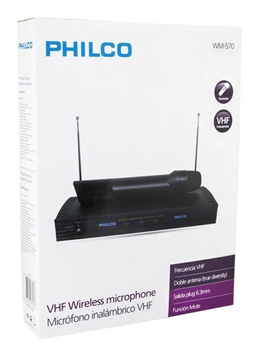 Kit De Microfonos Philco Wm570 Vhf Fm Inalambricos