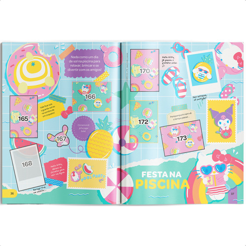 Kit 100 Figurinhas Hello Kitty And Friends (20 Envelopes)