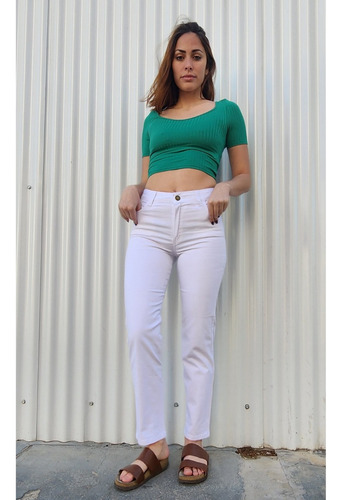 Pantalon Sofia Recto De Gabardina Elastizado