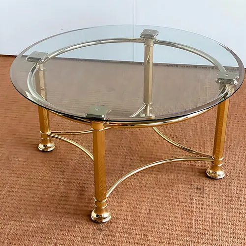 Tapa de cristal templado biselado, 110 cm x 10 mm, cristal de lujo