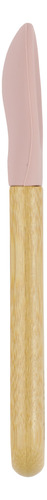 Colher De Bebê Silicone Atóxico E Bambu Orgânico Rosa