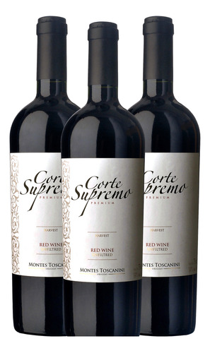 Vino Uruguayo Montes Toscanini - Corte Supremo 3pz