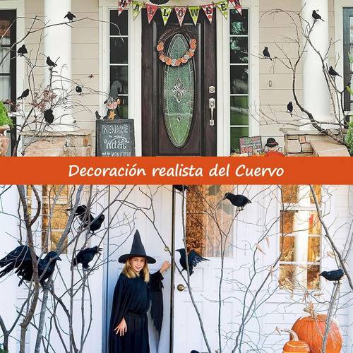Cuervos Halloween Juego De 6 Piezas, Adornos Halloween,