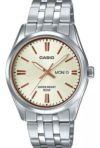 Reloj Casio Mtp-1335 Hombre Acero Calendario Original Garant
