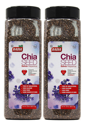 Paquete De 2 Semillas De Chia Enteras / Semillas Salvia Hisp