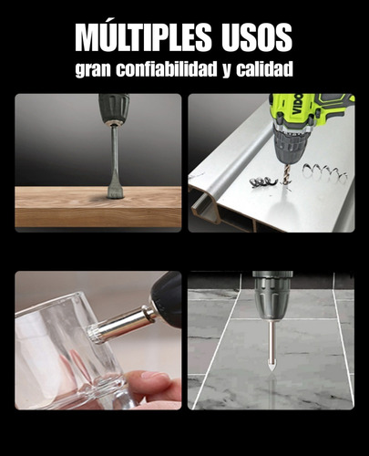 Imagen 7 de 10 de Taladro Inalámbrico Vido 12v Con Maleta Y Accesorios