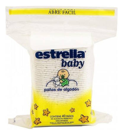 Algodón Estrella Baby En Paños 40u