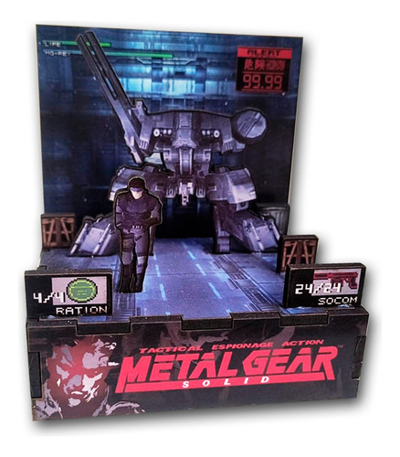 Diorama 3d Madera Resistente Metal Gear Solid + Regalo