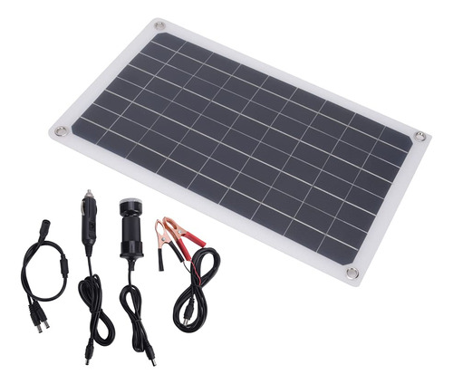 Cargador Panel Solar 20 W Monocristalino Silicona Para Usb